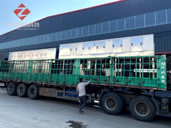 周轉(zhuǎn)箱翻轉(zhuǎn)瀝水一體機(jī)發(fā)貨實(shí)拍，不銹鋼桶清洗烘干一體機(jī)，雙通道料箱清洗烘干一體機(jī)發(fā)貨實(shí)拍